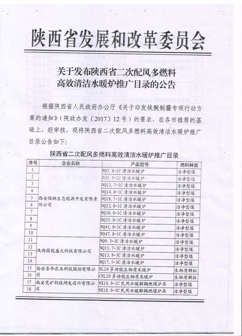 陜西富平縣關(guān)于高效清潔爐具推廣及補(bǔ)助工作的通知